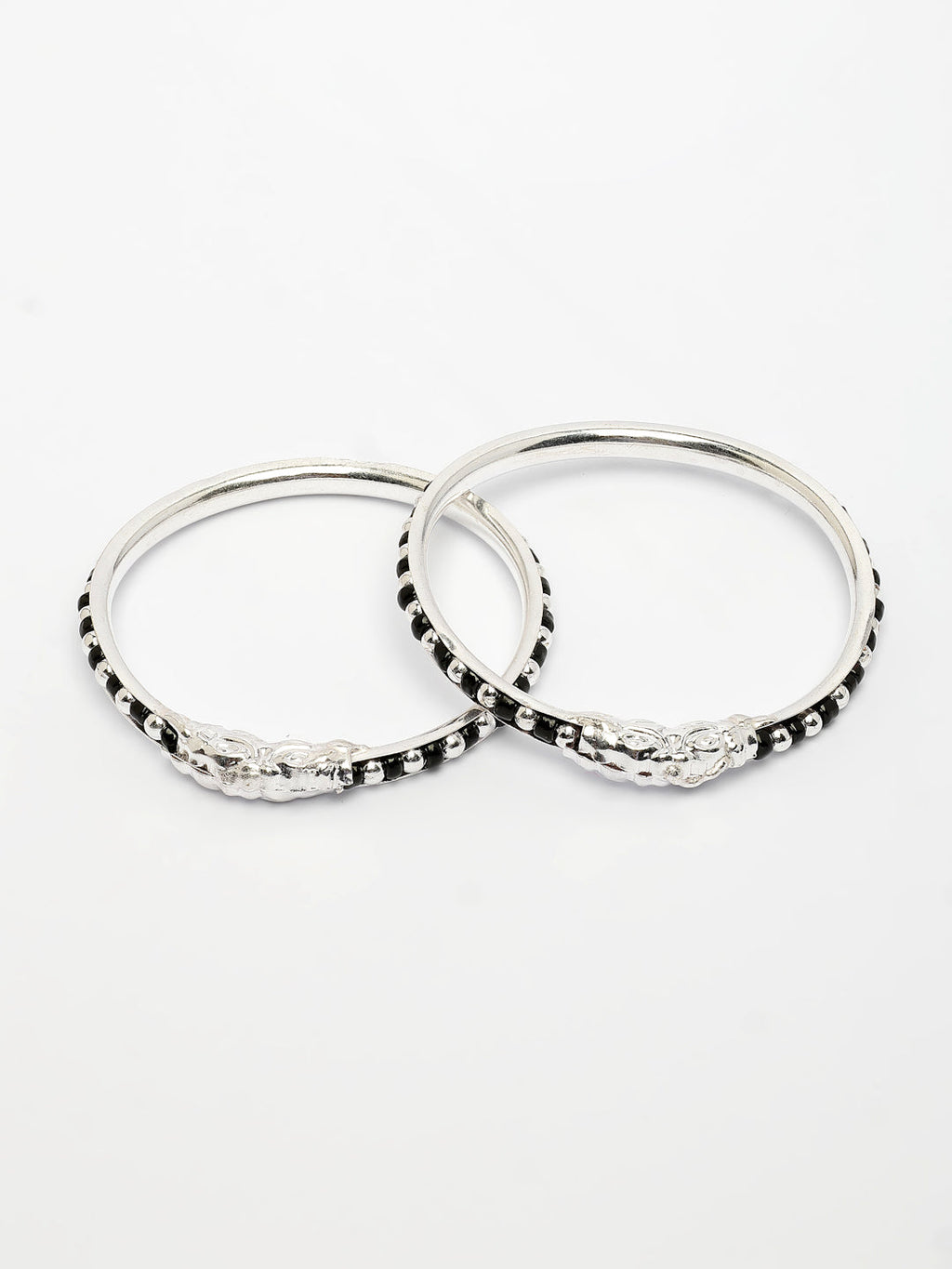 NVR Kids Set of 2 Rhodium-Plated Artificial Beads Nazariya Kada Bracelet - Distacart