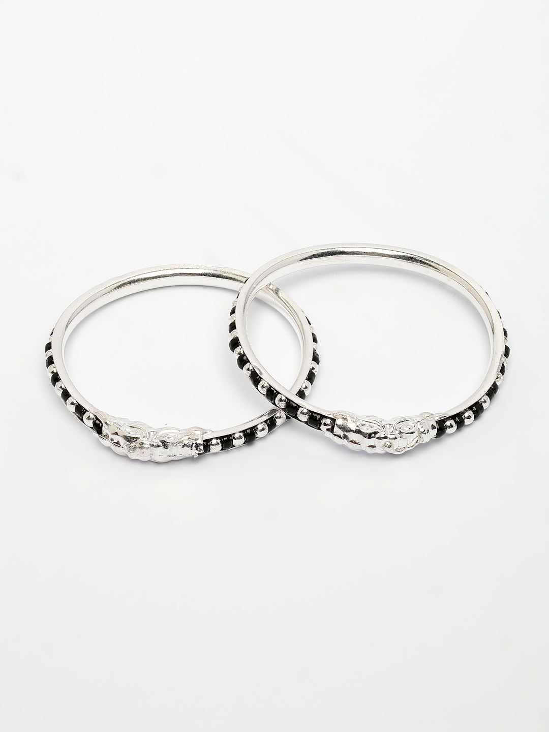 NVR Kids Set of 2 Rhodium-Plated Artificial Beads Nazariya Kada Bracelet - Distacart