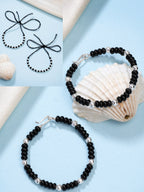 NVR Kids Pair of 2 Rhodium-Plated Artificial Beads Nazariya Link Bracelet - Distacart