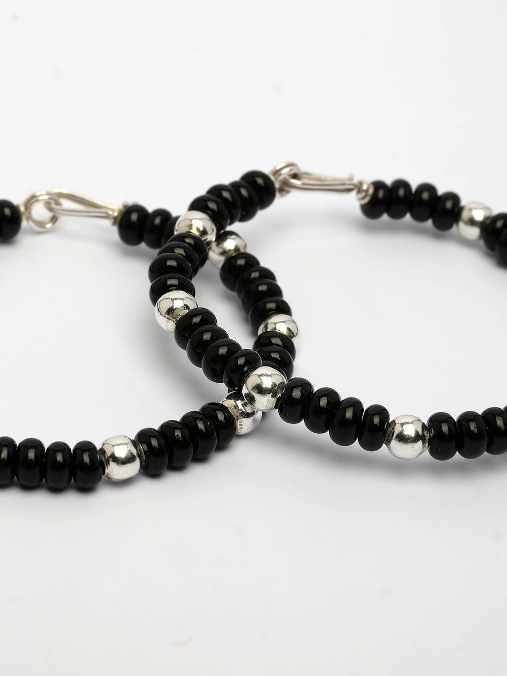 NVR Kids Pair of 2 Rhodium-Plated Artificial Beads Nazariya Link Bracelet - Distacart