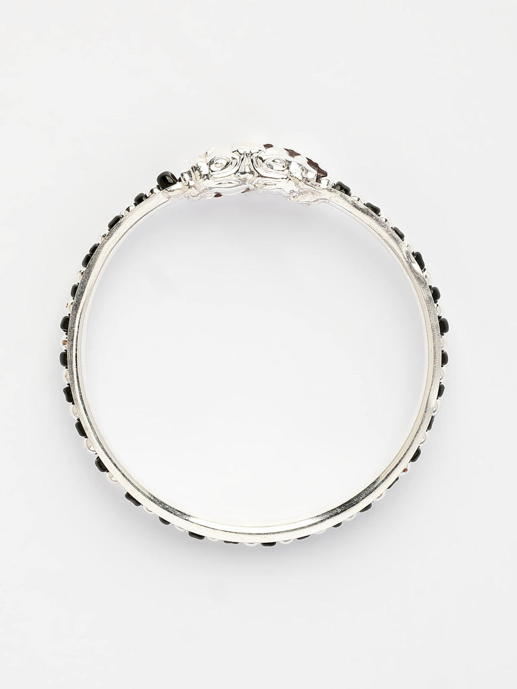 NVR Kids Pair of 2 Rhodium-Plated Artificial Beads Nazariya Kada Bracelet - Distacart