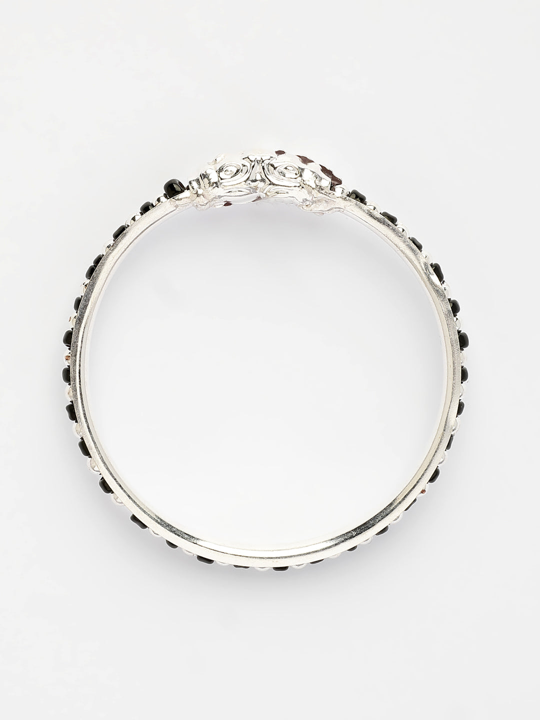 NVR Kids Pair of 2 Rhodium-Plated Artificial Beads Nazariya Kada Bracelet - Distacart