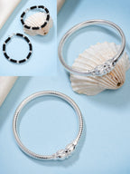 NVR Kids Pair of 2 Rhodium-Plated Artificial Beads Nazariya Kada Bracelet - Distacart
