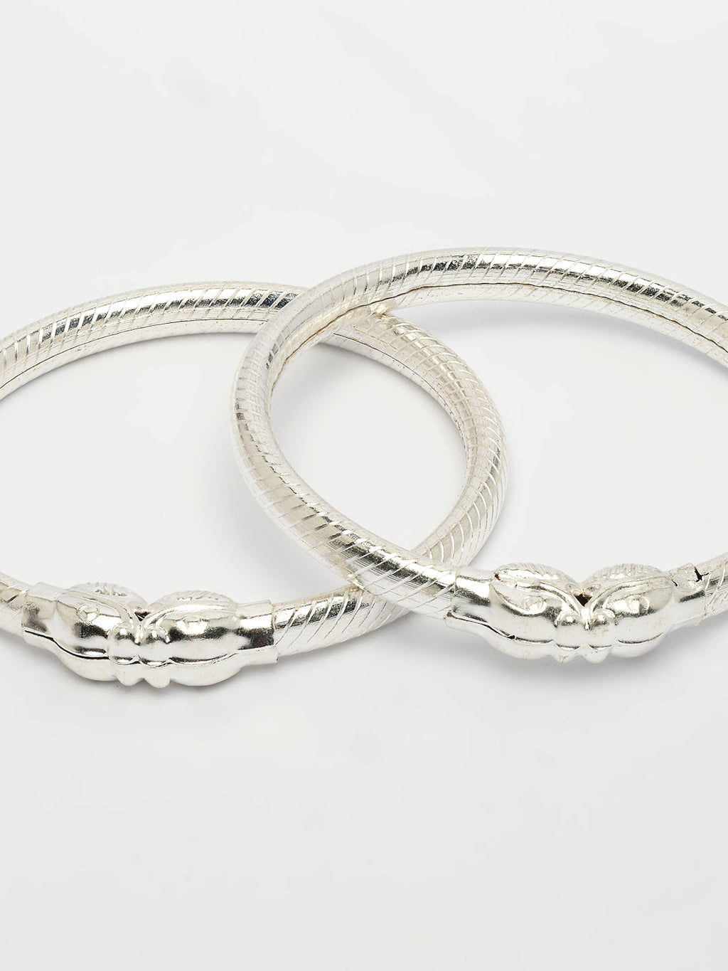 NVR Kids Pair of 2 Rhodium-Plated Artificial Beads Nazariya Kada Bracelet - Distacart