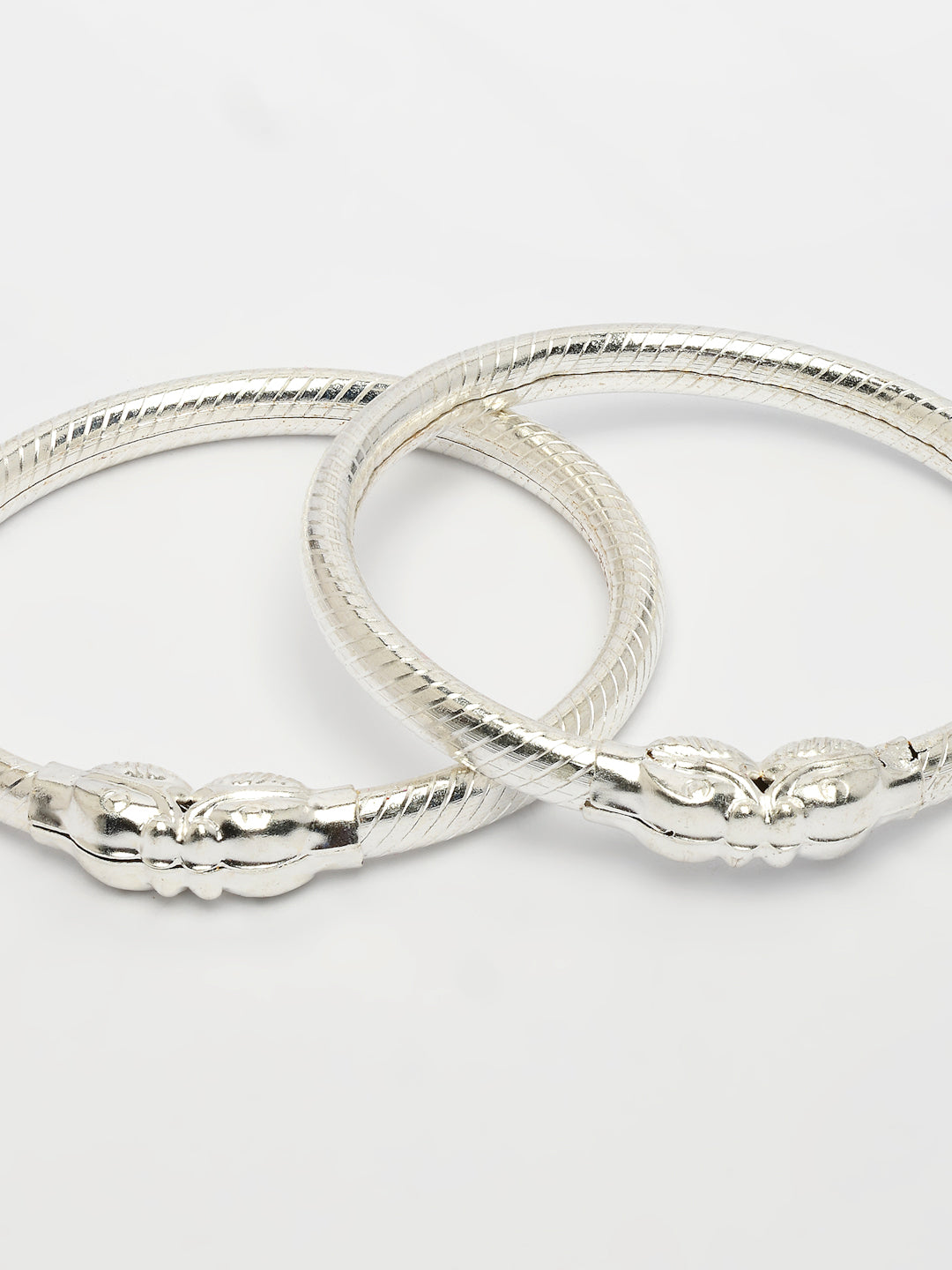 NVR Kids Pair of 2 Rhodium-Plated Artificial Beads Nazariya Kada Bracelet - Distacart