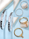 NVR Kids Pair of 3 Rhodium-Plated Artificial Beads Nazariya Kada Bracelet - Distacart