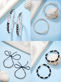 NVR Kids Pair of 4 Rhodium-Plated Artificial Beads Nazariya Kada Bracelet - Distacart