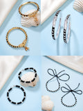 NVR Kids Pair of 4 Rhodium-Plated Artificial Beads Nazariya Kada Bracelet - Distacart