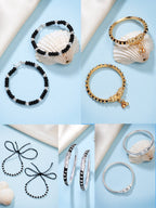 NVR Kids Pair of 5 Rhodium-Plated Artificial Beads Nazariya Kada Bracelet - Distacart