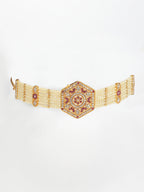 NVR Women's Gold-Polished Cubic Zirconia Stone Studded Link Bracelet - Distacart