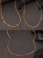 NVR Women's Set of 3 Gold-Polished Minimal Chain