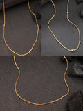 NVR Women's Set of 3 Gold-Polished Minimal Chain