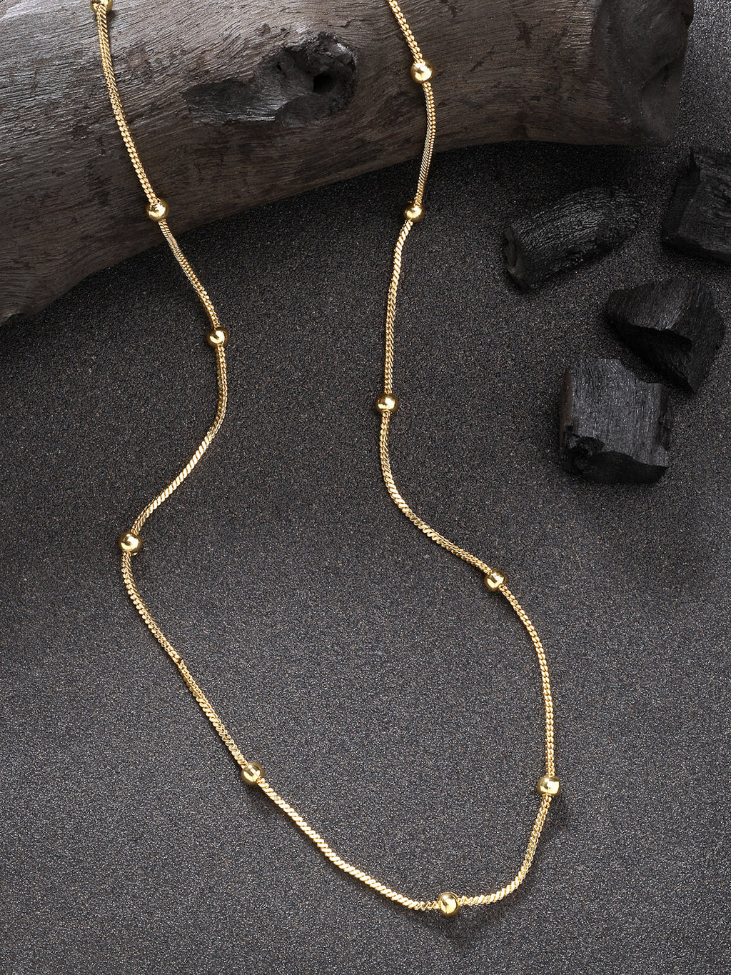 NVR Women's Set of 3 Gold-Polished Minimal Chain