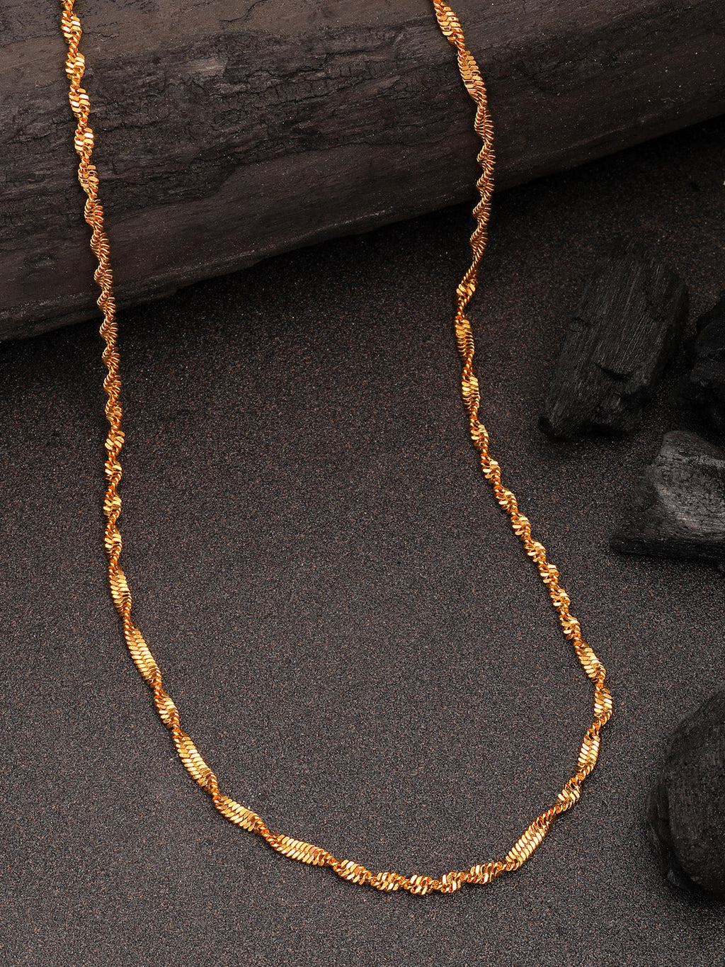 NVR Women's Set of 3 Gold-Polished Minimal Chain