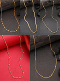 NVR Women's Set of 5 Gold-Polished Minimal Chain