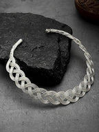 NVR Women's Oxidized Silver-Plated Statement Choker Necklace