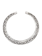 NVR Women's Silver-Plated Oxidized Statement Choker Necklace