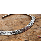 NVR Women's Handmade Silver-Plated Oxidized Collar Choker Necklace