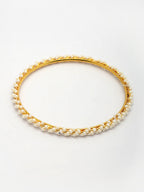 NVR Women Set of 4 Gold-Polished Pearls Handcrafted Traditional Bangles - Distacart