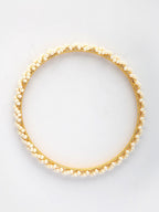 NVR Women Set of 4 Gold-Polished Pearls Handcrafted Traditional Bangles - Distacart
