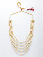 NVR Women Handcrafted White Beaded Layered Necklace - Distacart