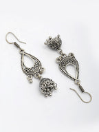 NVR Women Silver Plated German Silver Jhumka Earrings - Distacart