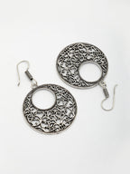 NVR Women Ethnic Silver-Plated Oxidized Chandbali Earrings - Distacart
