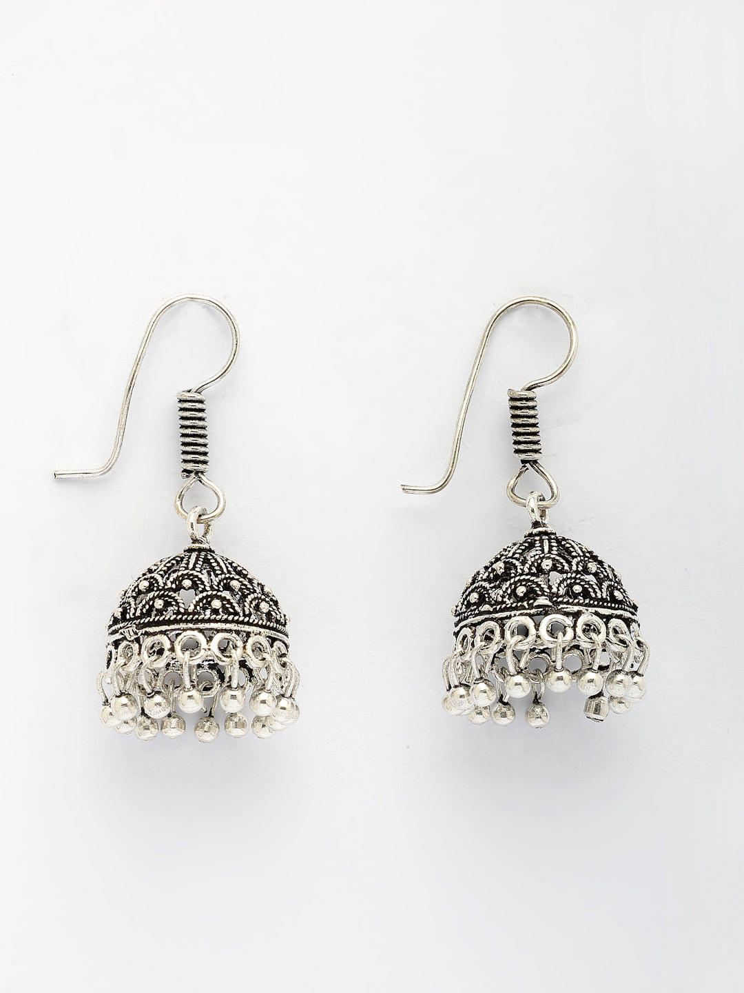 NVR Women Set of 2 Oxidized German Silver Jhumka Earrings - Distacart