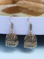 NVR Women Set of 2 Oxidized Contemporary Jhumka Earrings - Distacart