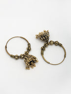 NVR Women's Traditional Set of 2 Oxidized Jhumka Earrings - Distacart