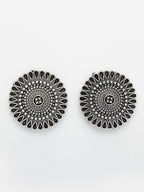 NVR Women Set of 3 Silver Plated Oxidized Traditional Jhumka & Stud Earrings - Distacart