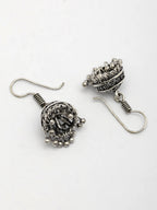 NVR Women Set of 3 Silver Plated Oxidized Traditional Jhumka Earrings - Distacart