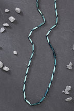NVR Men Set of 2 Maroon & Green Rhodium-Plated Stainless Steel Chain