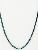 NVR Men Set of 2 Maroon & Green Rhodium-Plated Stainless Steel Chain