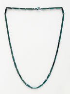 NVR Men Set of 2 Maroon & Green Rhodium-Plated Stainless Steel Chain