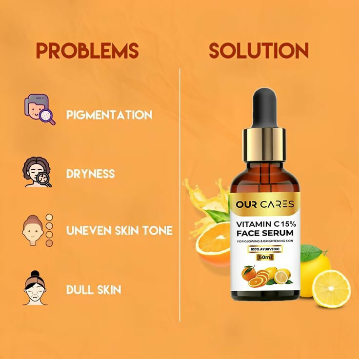 Our Cares Vitamin C Daily Glow Face Serum for Men & Women - Distacart