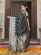 Shree Shyam Fashion Teal Silk Saree - Distacart