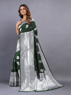 Vedant Vastram Soft Litchi Silk Banarasi Silk Saree - Mehndi