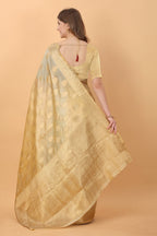 Vedant Vastram Organza Silk Banarasi Silk Saree - Gold