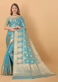 Vedant Vastram Organza Silk Banarasi Silk Saree - Rama