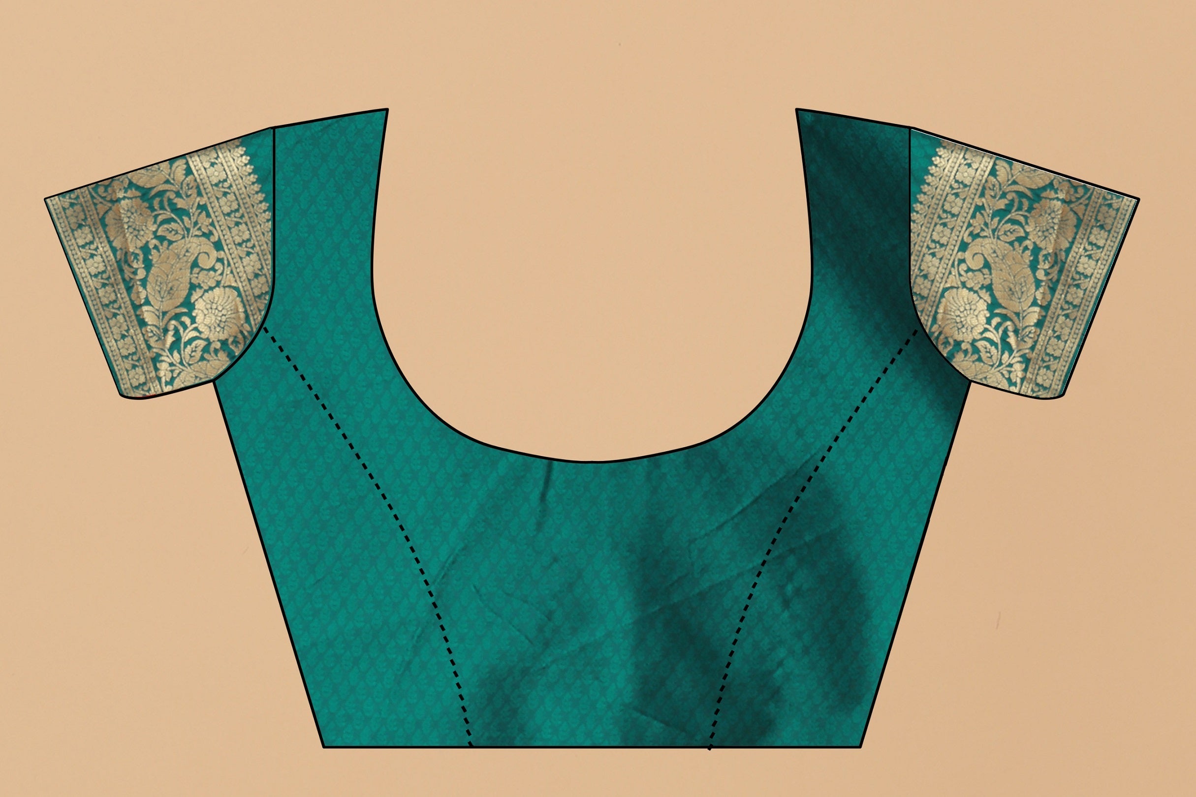Vedant Vastram Soft Litchi Silk Kanjeevaram Saree - Green