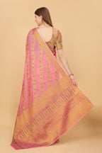 Vedant Vastram Soft Cotton Silk Banarasi Silk Saree - Pink