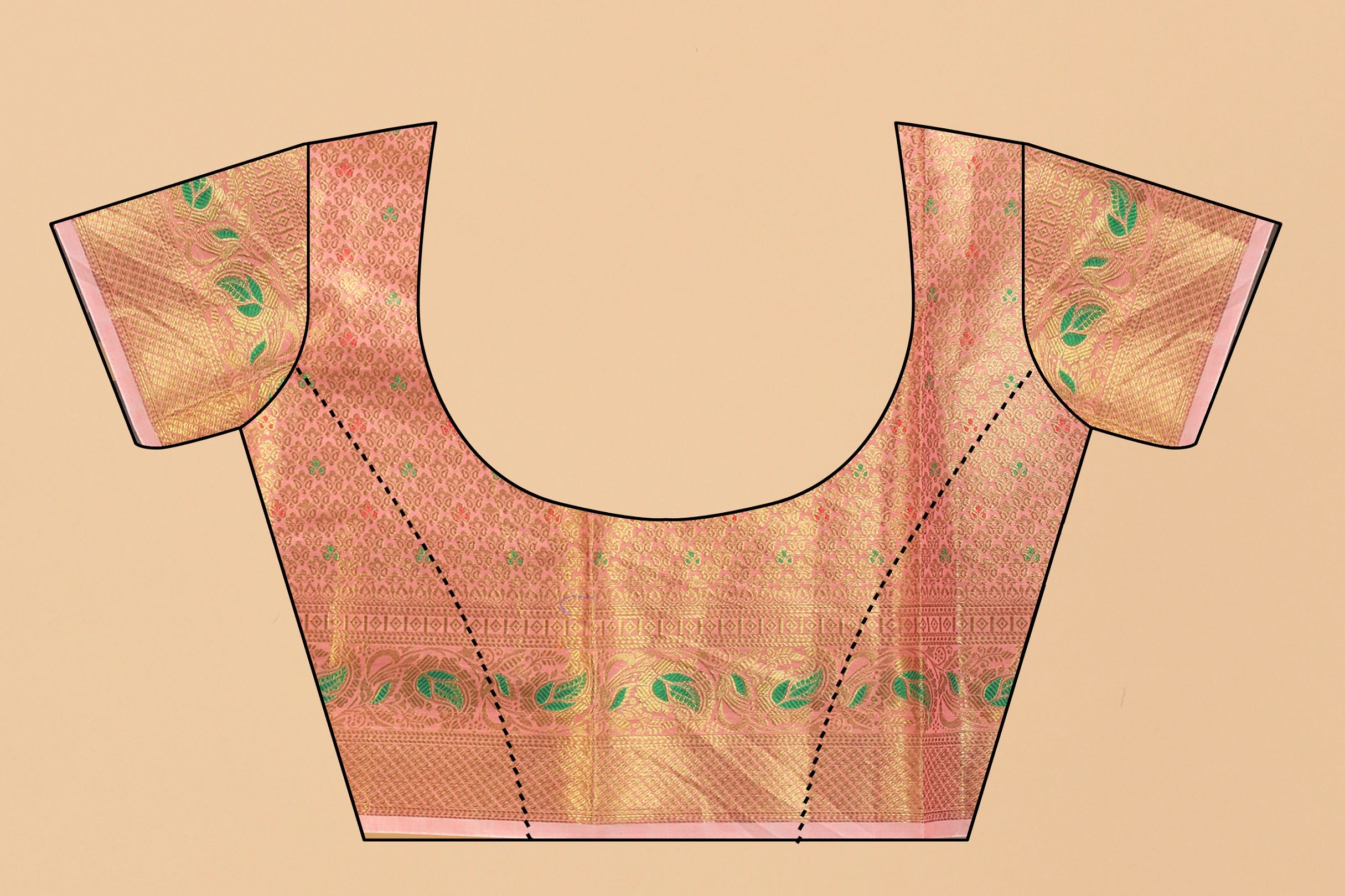 Vedant Vastram Soft Cotton Silk Banarasi Silk Saree - Pink