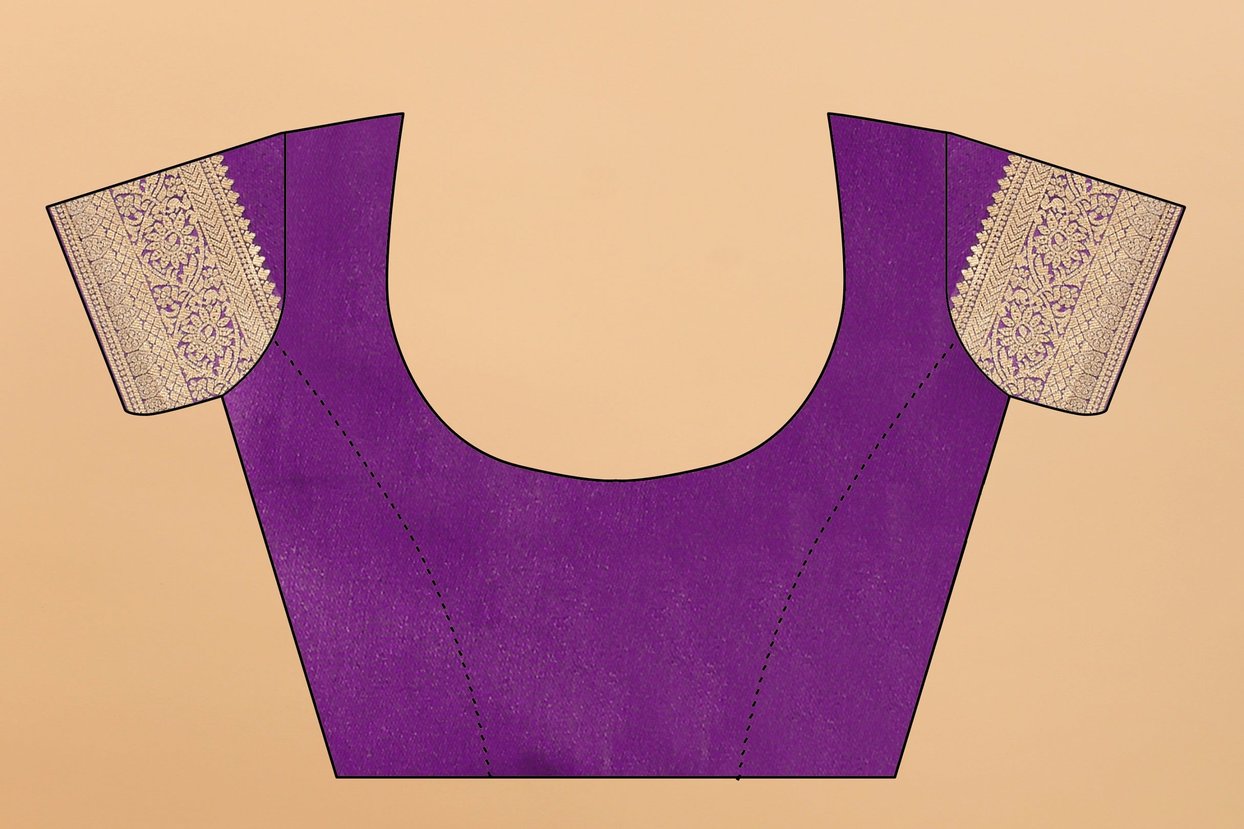 Vedant Vastram Soft Litchi Silk Kanjeevaram Saree - Violet