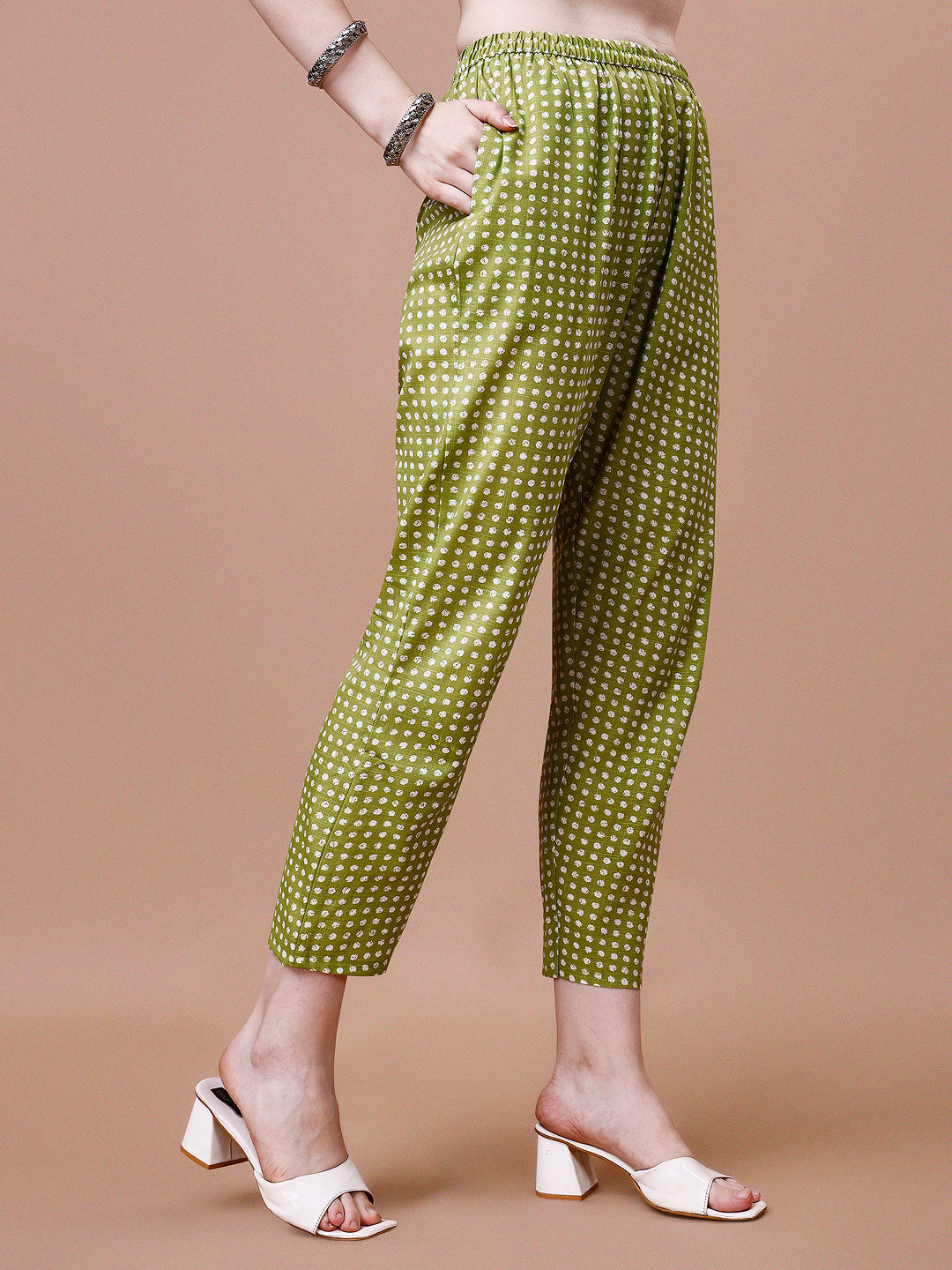 Mirror Embroidered & Striped Printed Cotton Kurta With Pant & Dupatta Set, Multicolor - Hiral Fashion - Distacart