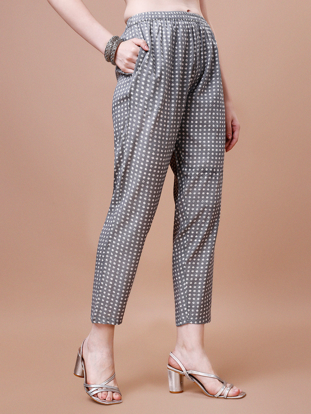 Mirror Embroidered & Striped Printed Cotton Kurta With Pant & Dupatta Set, Multicolor - Hiral Fashion - Distacart
