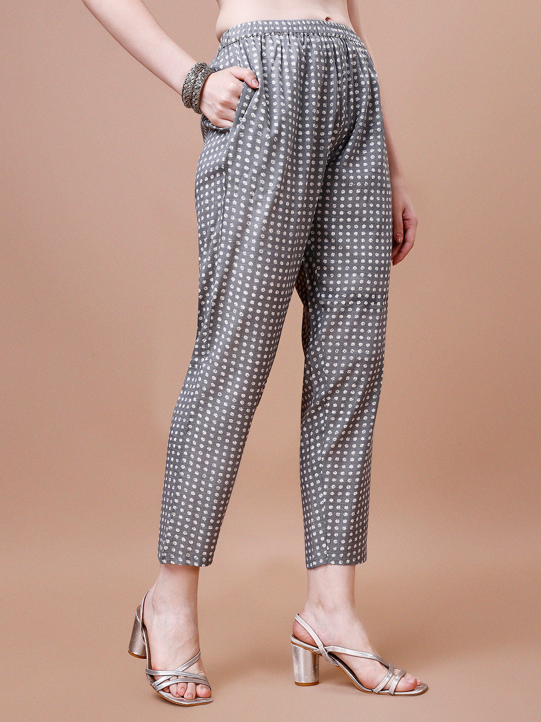 Mirror Embroidered & Striped Printed Cotton Kurta With Pant & Dupatta Set, Multicolor - Hiral Fashion - Distacart