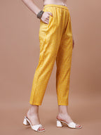 Mirror Embroidered & Striped Printed Cotton Kurta With Pant & Dupatta Set, Multicolor - Hiral Fashion - Distacart
