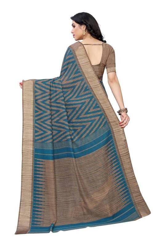 Vamika Rama Green Linen Designer Saree (BEE RAMA)
