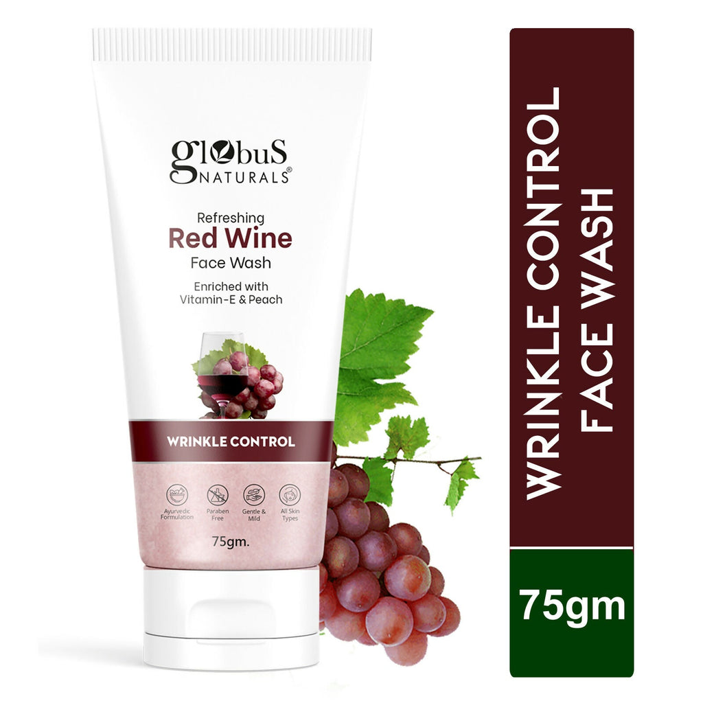 Globus Naturals Red Wine Hydrating Face Wash - Distacart